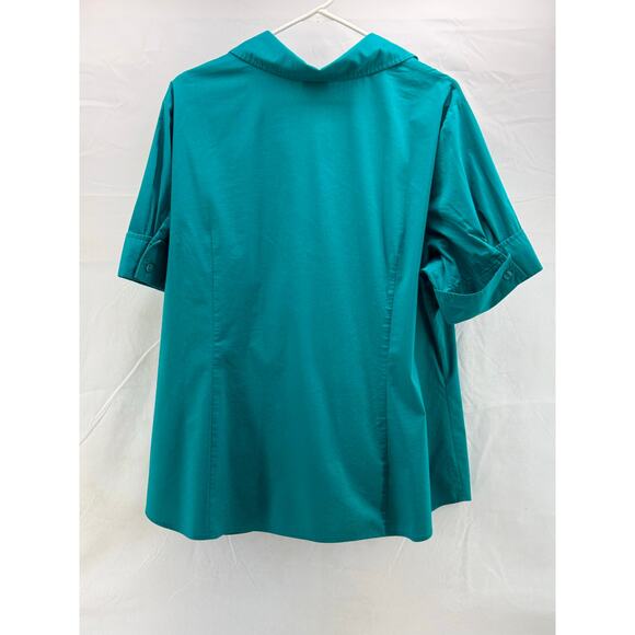 Worthington women stretch 2X blouse button up - Picture 7 of 8